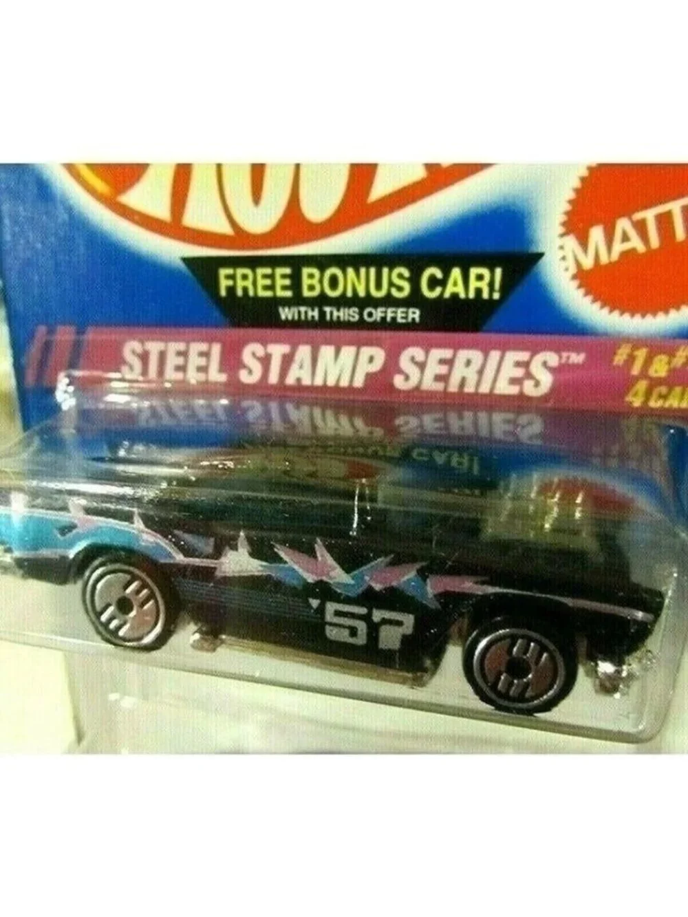 Vintage Hot Wheels Die Cast 1994 Steel Stamp Series 1 STEEL PASSION /4 '57 CHEVY